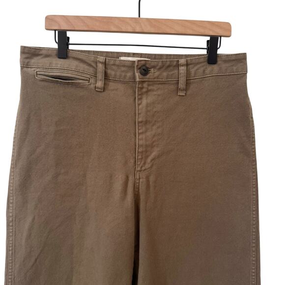 Madewell Emmett Wide-Leg Crop Pants in "Distant Surplus" Olive Green Sz 31 - Picture 6 of 15